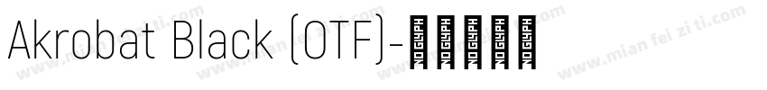 Akrobat Black (OTF)字体转换